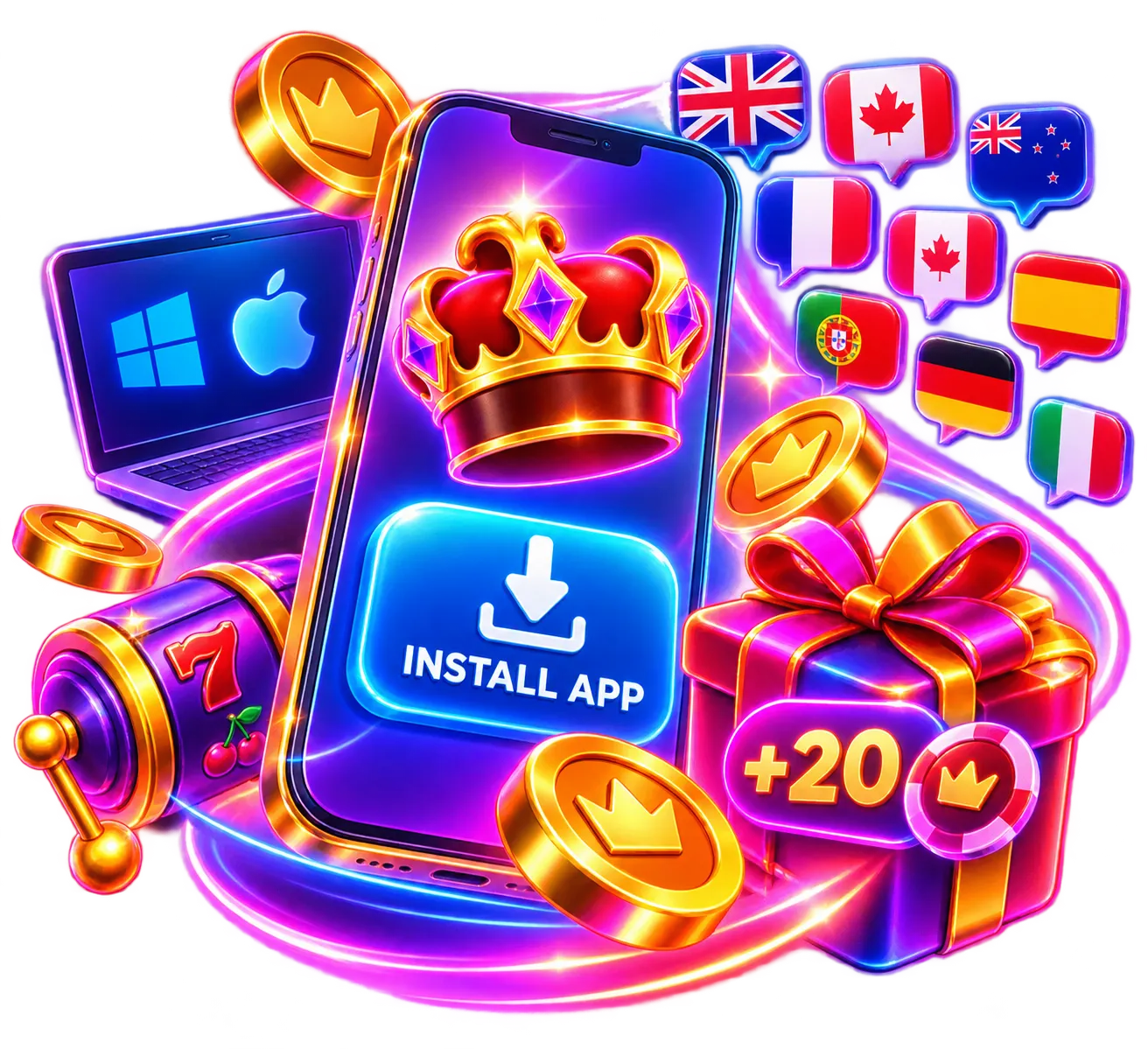 App account access and languages in Luckyhills